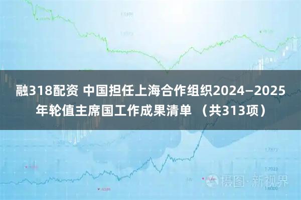 融318配资 中国担任上海合作组织2024—2025年轮值主席国工作成果清单 (共313项)